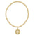 enewton Classic Gold 3mm B ead Bracelet - Signature Cross Gold Disc-shopbody.com