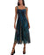 Elana Kattan Sleeveless Tea Length Fit N Flare Paneled Dress-shopbody.com