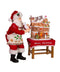 Kurt Adler 10.5" Fabriché™ Battery-Operated Santa With Gingerbread Houses, 2-Piece Set-shopbody.com