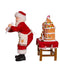 Kurt Adler 10.5" Fabriché™ Battery-Operated Santa With Gingerbread Houses, 2-Piece Set-shopbody.com