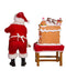 Kurt Adler 10.5" Fabriché™ Battery-Operated Santa With Gingerbread Houses, 2-Piece Set-shopbody.com