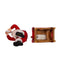 Kurt Adler 10.5" Fabriché™ Battery-Operated Santa With Gingerbread Houses, 2-Piece Set-shopbody.com