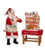 Kurt Adler 10.5" Fabriché™ Battery-Operated Santa With Gingerbread Houses, 2-Piece Set-shopbody.com