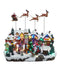 Kurt Adler 7.3" Battery Operated Multicolor LED Lighted Musical Santa & Sleigh Table Piece-shopbody.com