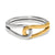 Brighton Interlok Curve Two Tone Hinge Bangle-shopbody.com