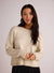 Bella Dahl Slouchy Sweater - Ivory Gold Shimmer-shopbody.com