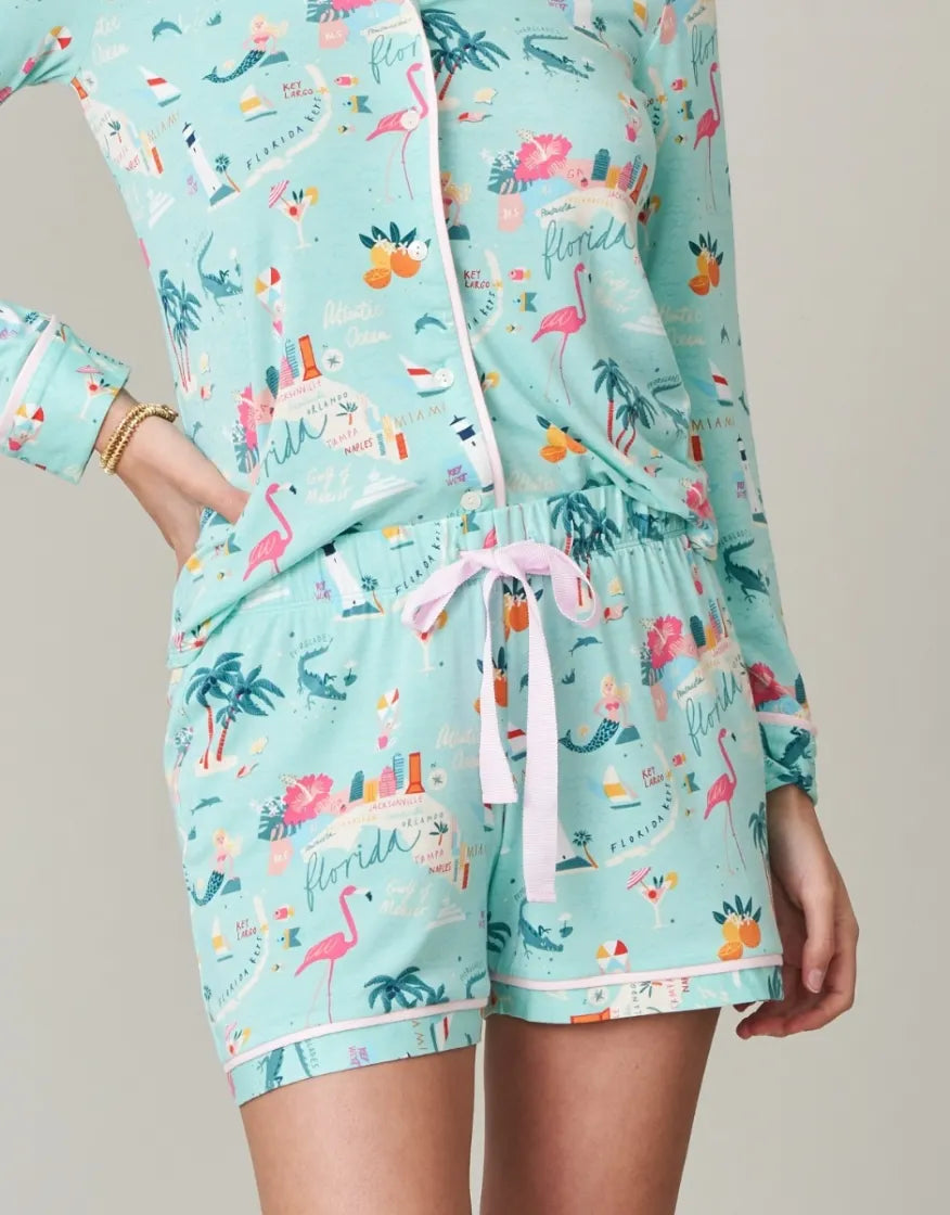 Jersey Romper - Cabana Blue Birds