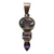 Charles Albert Silver - Amethyst Triple Pendant  - Body & Soul Boutique