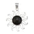 Charles Albert Silver Onyx Sun Pendant-shopbody.com