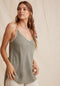 Bella Dahl Women's Frayed Cami in Army - Body & Soul Boutique