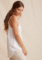 Bella Dahl Women's Frayed Cami in White - Body & Soul Boutique